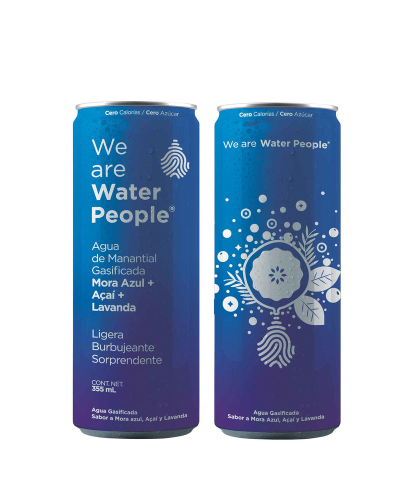 
                  
                    Agua Gasificada Sabor Mora Azul, Acaí y Lavanda - Pack de 8 latas de 355 ml
                  
                