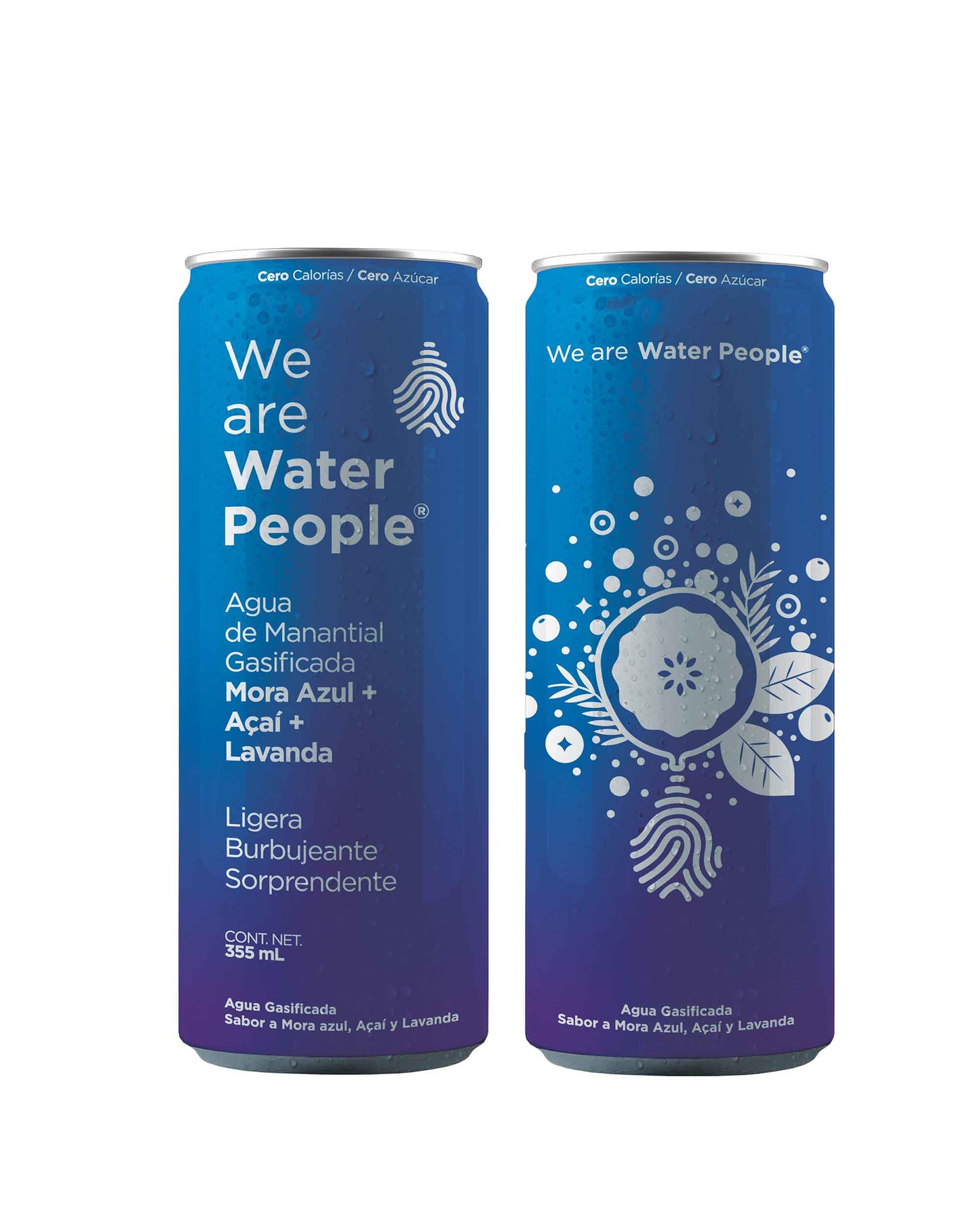 
                  
                    Agua Gasificada Sabor Mora Azul, Acaí y Lavanda - Pack de 24 latas de 355 ml
                  
                